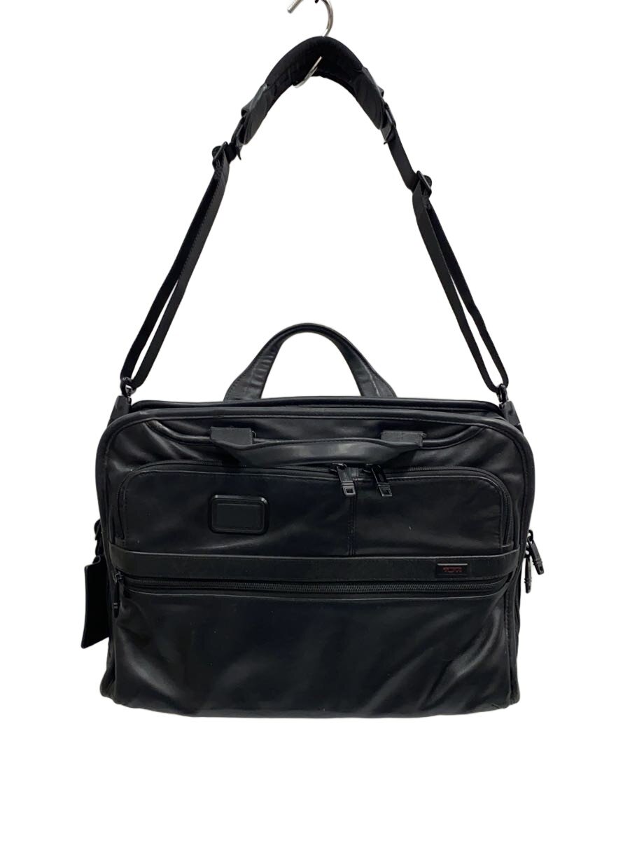 TUMI - 【中古】TUMI◆ブリーフケース/レザー/BLK/96108D2【バッグ】