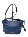 【中古】COACH◆ショルダーバッグ/レザー/BLU/CH197【バッグ】