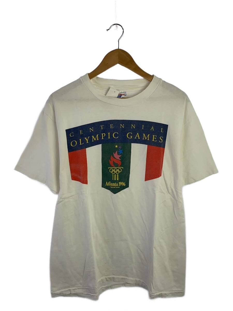 Hanes◆atlanta olympic 1996/Tシャツ/L/コットン/WHT/プリント//