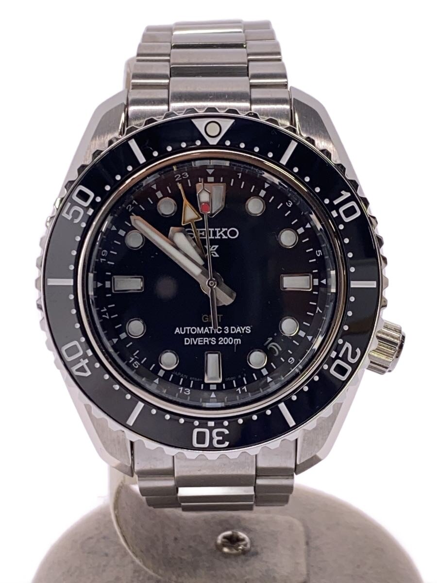 【中古】SEIKO◆自動巻腕時計/アナログ/ステンレス/BLK/SLV/SBEJ011【服飾雑貨他】