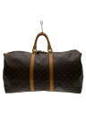 【中古】LOUIS VUITTON◆キーポル・バンドリエール55_モノグラム・キャンバス_BRW/PVC/BRW/M41414//【バッグ】
