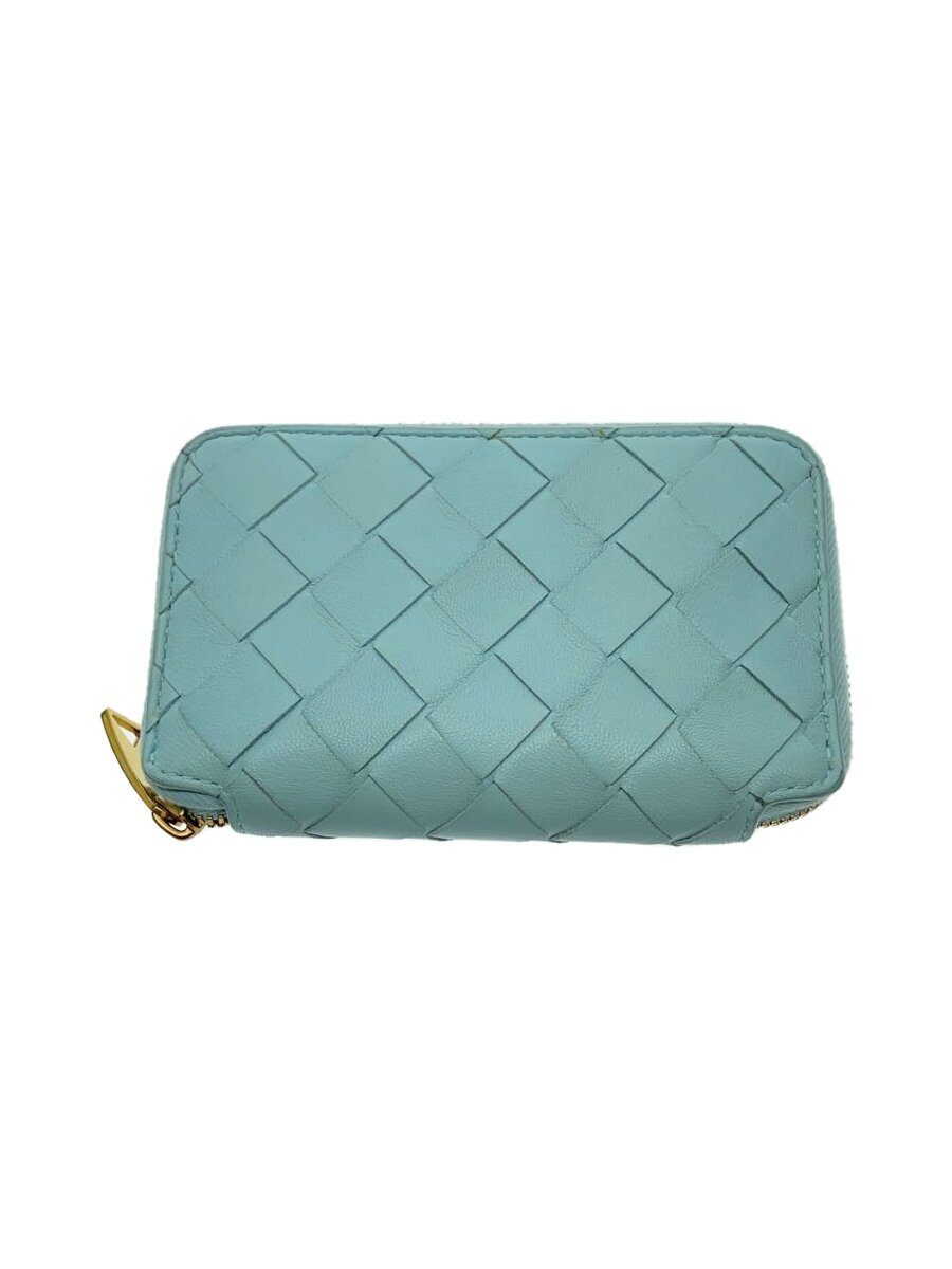 【中古】BOTTEGA VENETA◆イントレチャート/6連 キーケース/ジップアラウンド/キーリング/レザー/BLU//【服飾雑貨他】