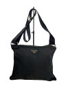 【中古】PRADA◆ショルダーバッグ/ナイロン/BLK【バッグ】