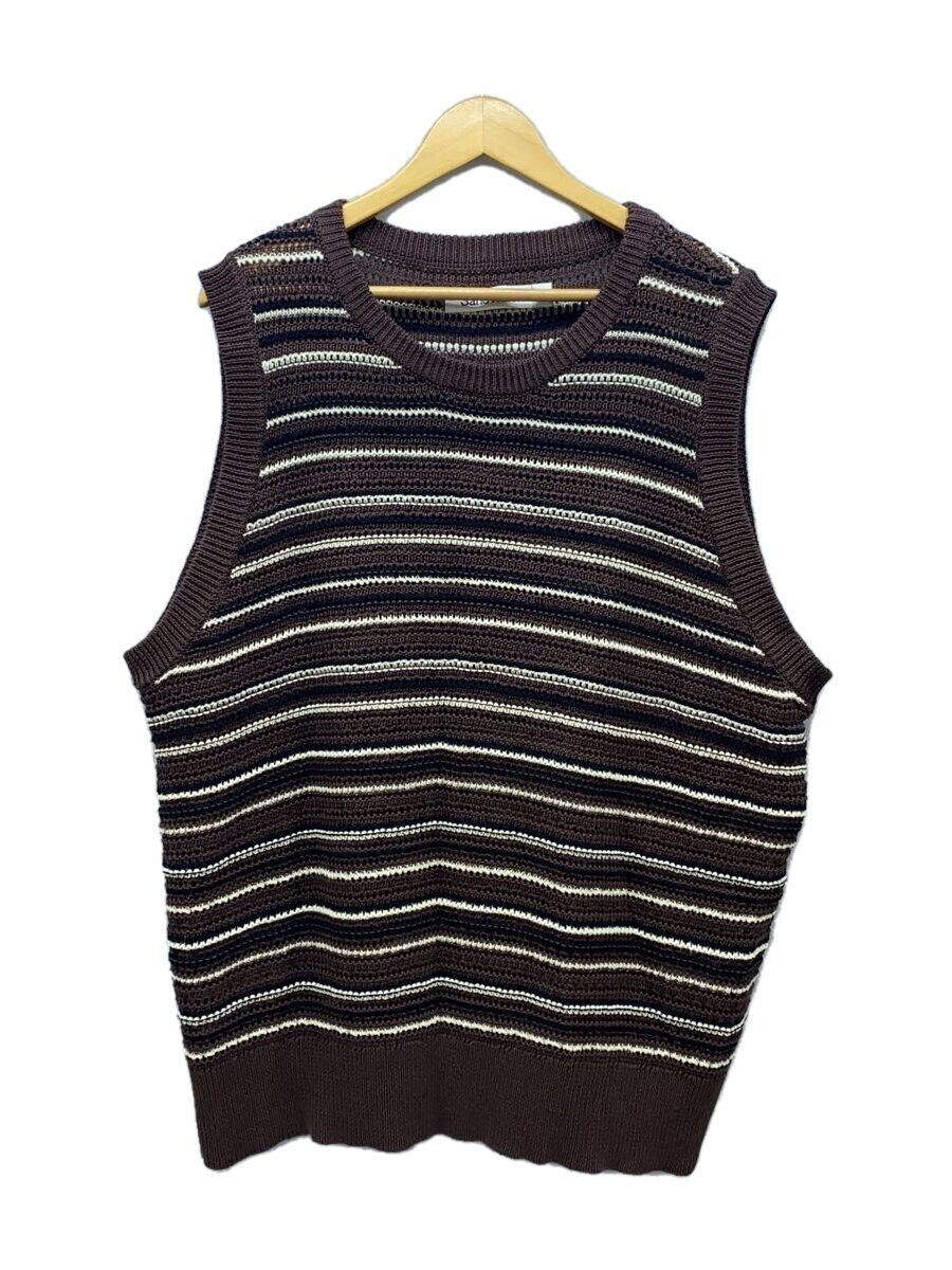 SandWaterr◆RESEARCHED KNIT VEST/ニットベスト(薄手)/2/コットン/BRW/SW-V0203