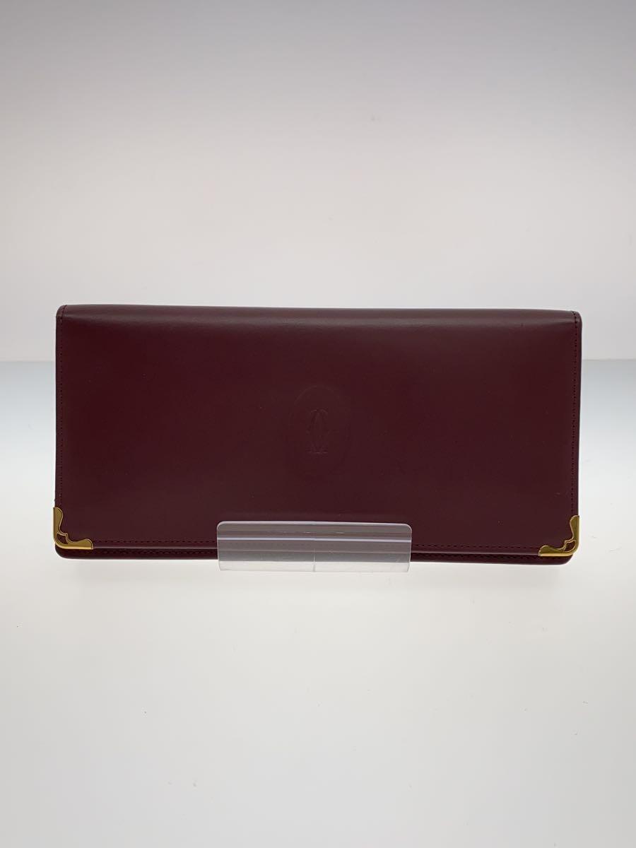 【中古】Cartier◆長財布/レザー/BRD/無地/レディース【服飾雑貨他】