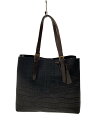 【中古】HALEINE◆トートバッグ/レザー/BLK/無地【バッグ】(4)