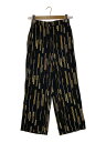 【中古】PRADA◆ボトム/38/レーヨン/BLK/総柄【レディースウェア】