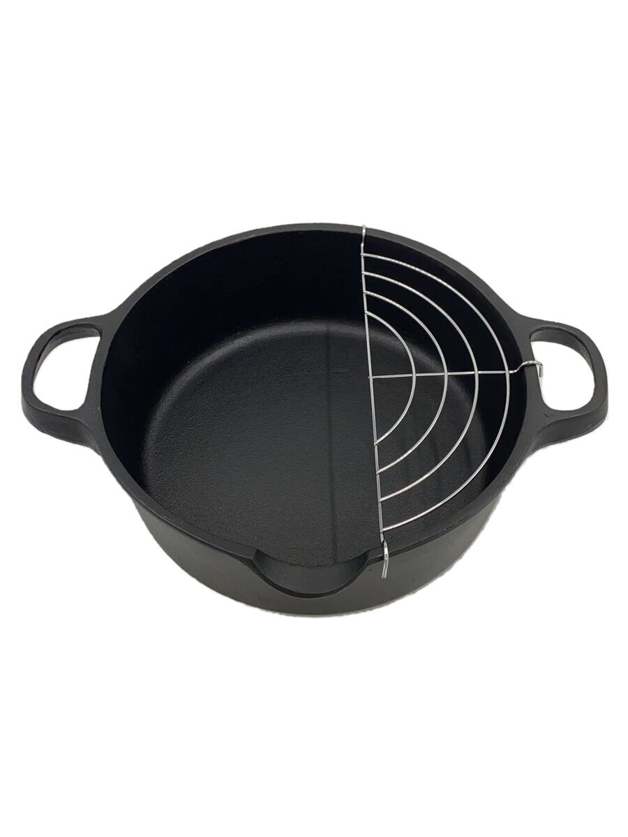 【中古】南部盛栄堂(OIGEN)◆鍋/サイズ:24cm/2点セット/BLK/天ぷら鍋【キッチン用品】