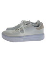 【中古】adidas◆CLN COURT PF_CLN コートプラットフォーム/23.5cm/WHT【シューズ】