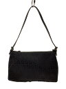 【中古】FENDI◆ショルダーバッグ/ナイロン/BLK/総柄/ズッキーノ柄【バッグ】