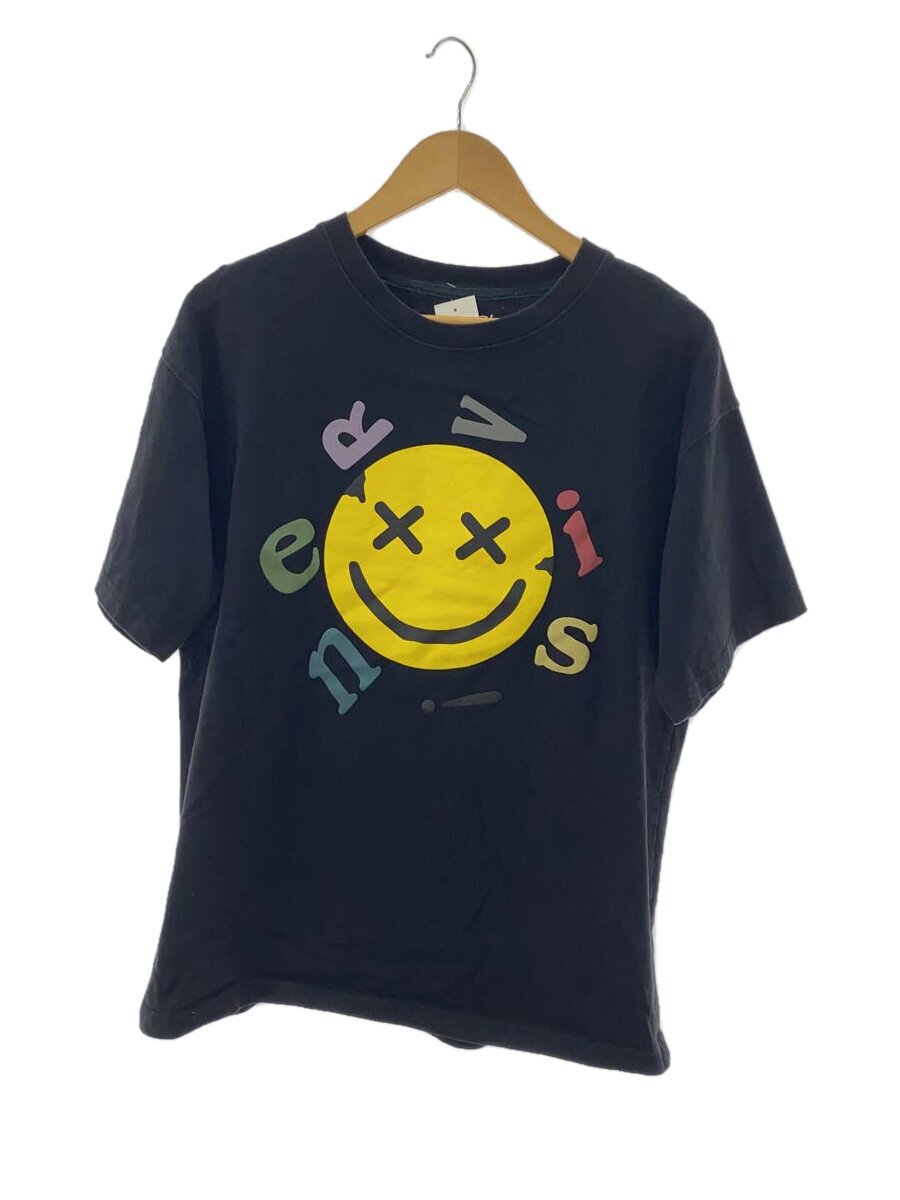 MAYHEM◆neRVis！/スマイルプリント/Tシャツ/2/コットン/ブラック/プリント//