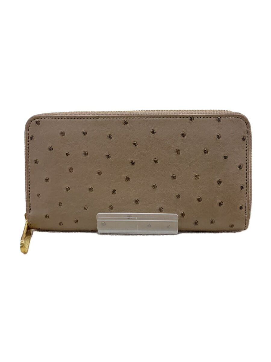 【中古】LOUIS VUITTON◆ジッピーウォレット/オーストリッチ/ラウンドファスナー/長財布/レザー/レディース/N90920【服飾雑貨他】