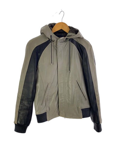 【中古】MORGAN homme◆レザージャケット・ブルゾン/M/レザー/GRY/987G9700【メンズウェア】 【中古】MORGAN homme◆レザージャケット・ブルゾン/M/レザー/GRY/987G9700【メンズウェア】
