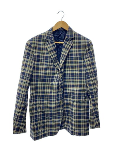 【中古】RUGBY RALPHLAUREN◆テーラードジャケット/42/コットン/NVY/チェック/7210207RGNJ【メンズウェア】 【中古】RUGBY RALPHLAUREN◆テーラードジャケット/42/コットン/NVY/チェック/7210207RGNJ【メンズウェア】