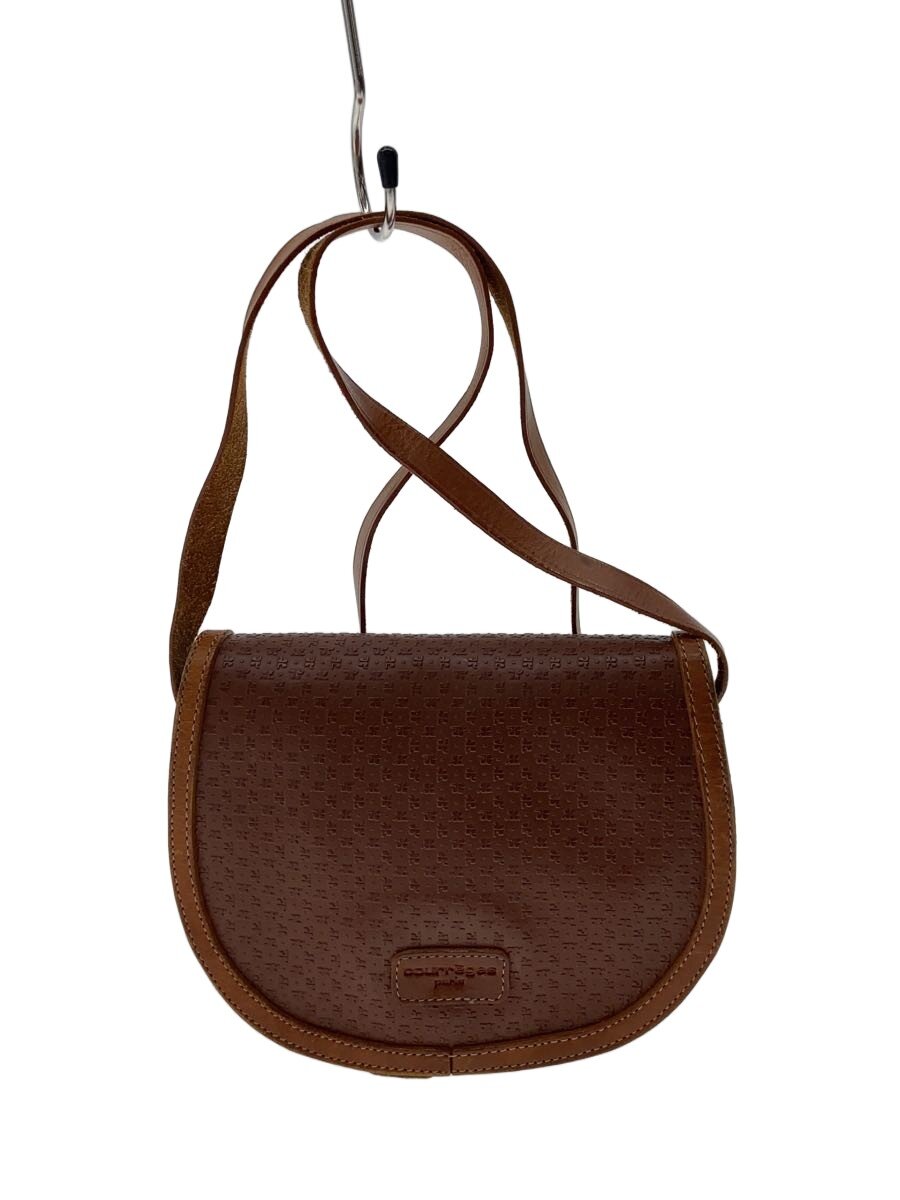Courreges - 【中古】Courreges◆ショルダーバッグ/--/BRW/総柄【バッグ】
