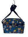 【中古】LESPORTSAC◆ショルダーバッグ/ナイロン/BLU/総柄/スヌーピー/×peanuts//【バッグ】