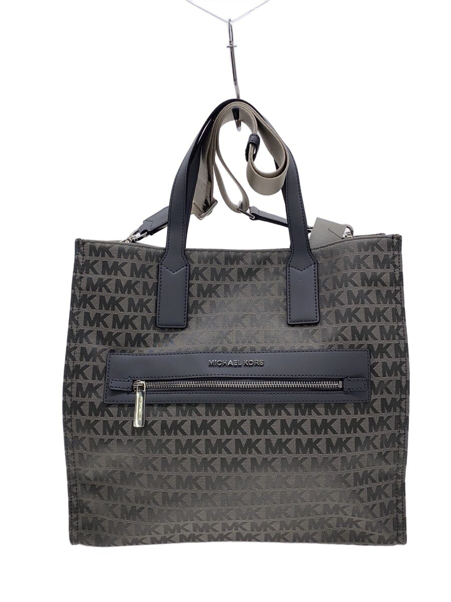 【中古】MICHAEL KORS◆2wayトートバッグ/キャンバス/GRY/35F9SY9T3J【バッグ】