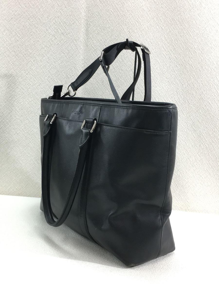 【中古】COACH◆ブリーフケース_コンビレザー/レザー/BLK/無地【バッグ】 2