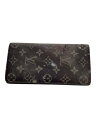 【中古】LOUIS VUITTON◆ポルト・フォイユ・ブラザ_モノグラム・ギャラクシー_BLK/PVC/BLK/メンズ【服飾雑貨他】