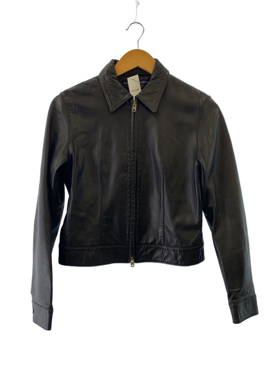 【中古】RALPH LAUREN SPORT◆レザージャケット・ブルゾン/9/レザー/BLK/無地//【レディースウェア】 jumblestore-37747934 2nd STREET 楽天市場店 パッケージ画像