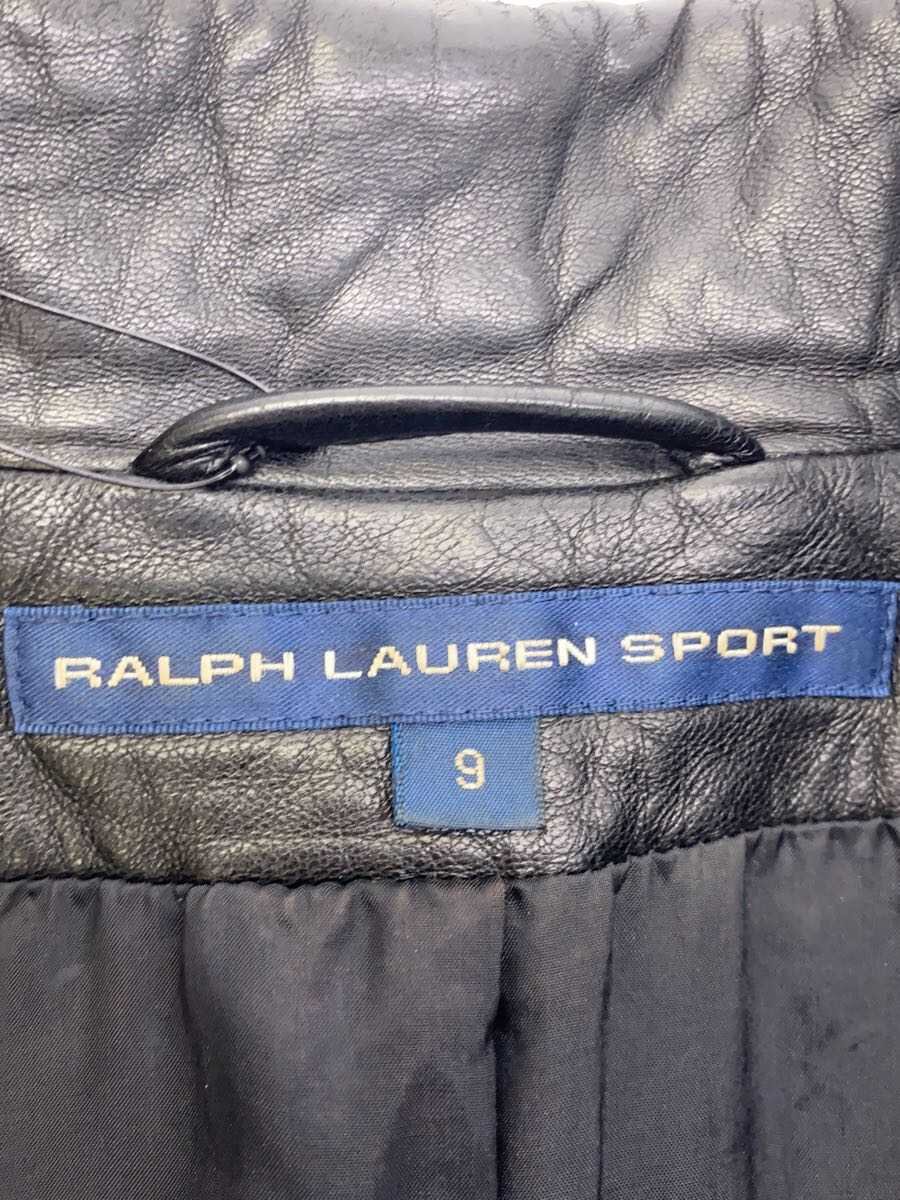 【中古】RALPH LAUREN SPORT◆レザージャケット・ブルゾン/9/レザー/BLK/無地//【レディースウェア】 jumblestore-37747934 2nd STREET 楽天市場店 サンプル画像3