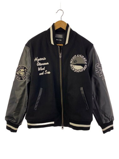 【中古】HYSTERIC GLAMOUR◆スタジャン/M/ウール/BLK/wds-c-hys-24-q2-01【メンズウェア】 【中古】HYSTERIC GLAMOUR◆スタジャン/M/ウール/BLK/wds-c-hys-24-q2-01【メンズウェア】