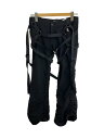 【中古】JUNYA WATANABE COMME des GARCONS◆AD2002/03SS/パラシュートボンテージパンツ/S/ウール/BLK/VI-P02...