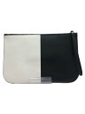 【中古】kate spade new york◆クラッチバッグ/レザー/BLK/無地キズあり【バッグ】