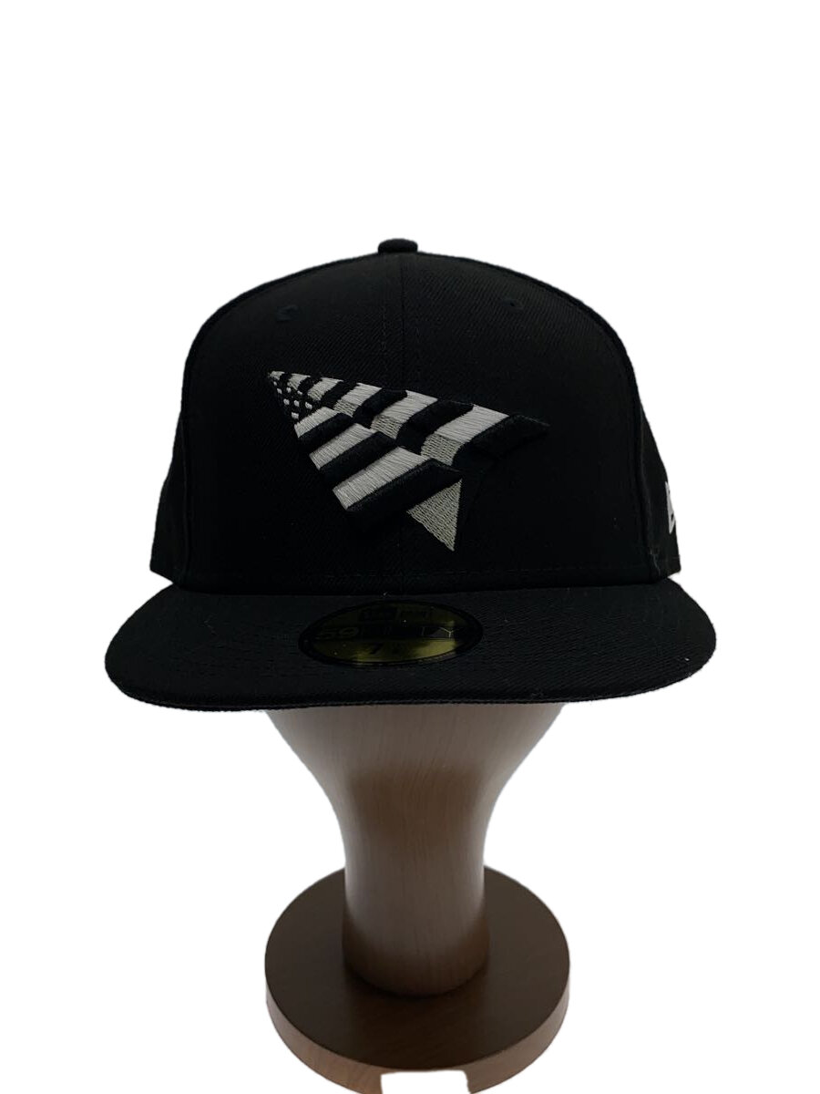 【中古】NEW ERA◆キャップ/7 3/8/ウール/BLK/メンズ【服飾雑貨他】