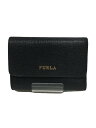 【中古】FURLA◆3つ折り財布/PVC/BLK/レ