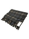 【中古】BURBERRY LONDON◆マフラー/カシミア/GRY/チェック/メンズ【服飾雑貨他】