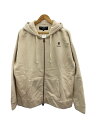 【中古】HYDROGEN◆ジップパーカー/XL/コットン/CRM/無地/310602【メンズウェア】