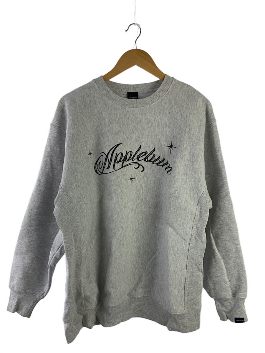 APPLEBUM◆AngelFontLogo/CrewSweat/スウェット/XXL/コットン/GRY