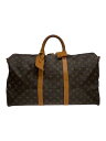 【中古】LOUIS VUITTON◆LOUIS VUITTON ルィヴィトン キーポル50_モノグラム・キャンバス_BRW/PVC【バッグ】