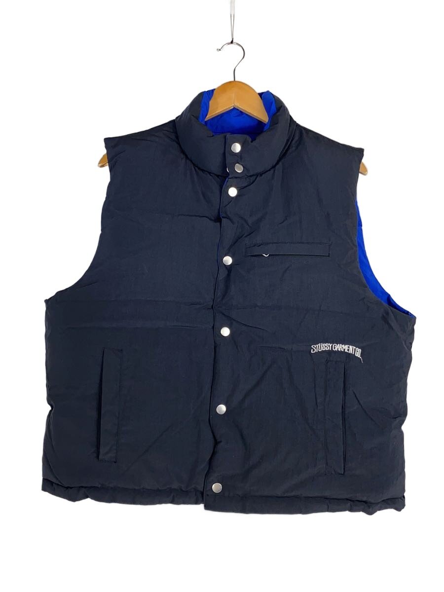 Nylon Jackets - 【中古】STUSSY◆Reversible Down Workgear/S/ナイロン/ネイビー/無地/115676【メンズウェア】