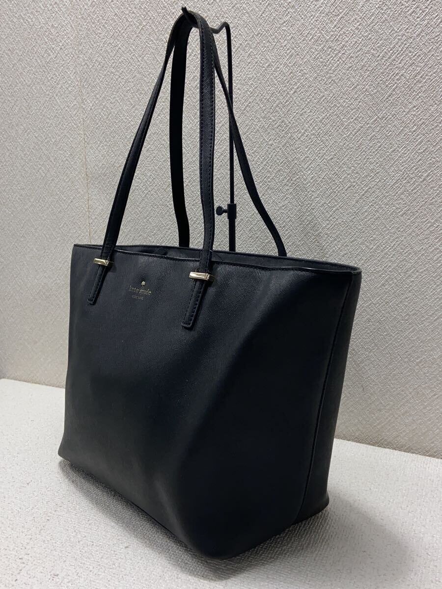【中古】kate spade new york◆トートバッグ/牛革/BLK/PXRU4545/スレ、キズ汚れ有【バッグ】