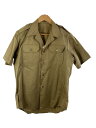 【中古】US.ARMY◆半袖シャツ/M/コットン/BEG/8405-00-292-9383【メンズウェア】