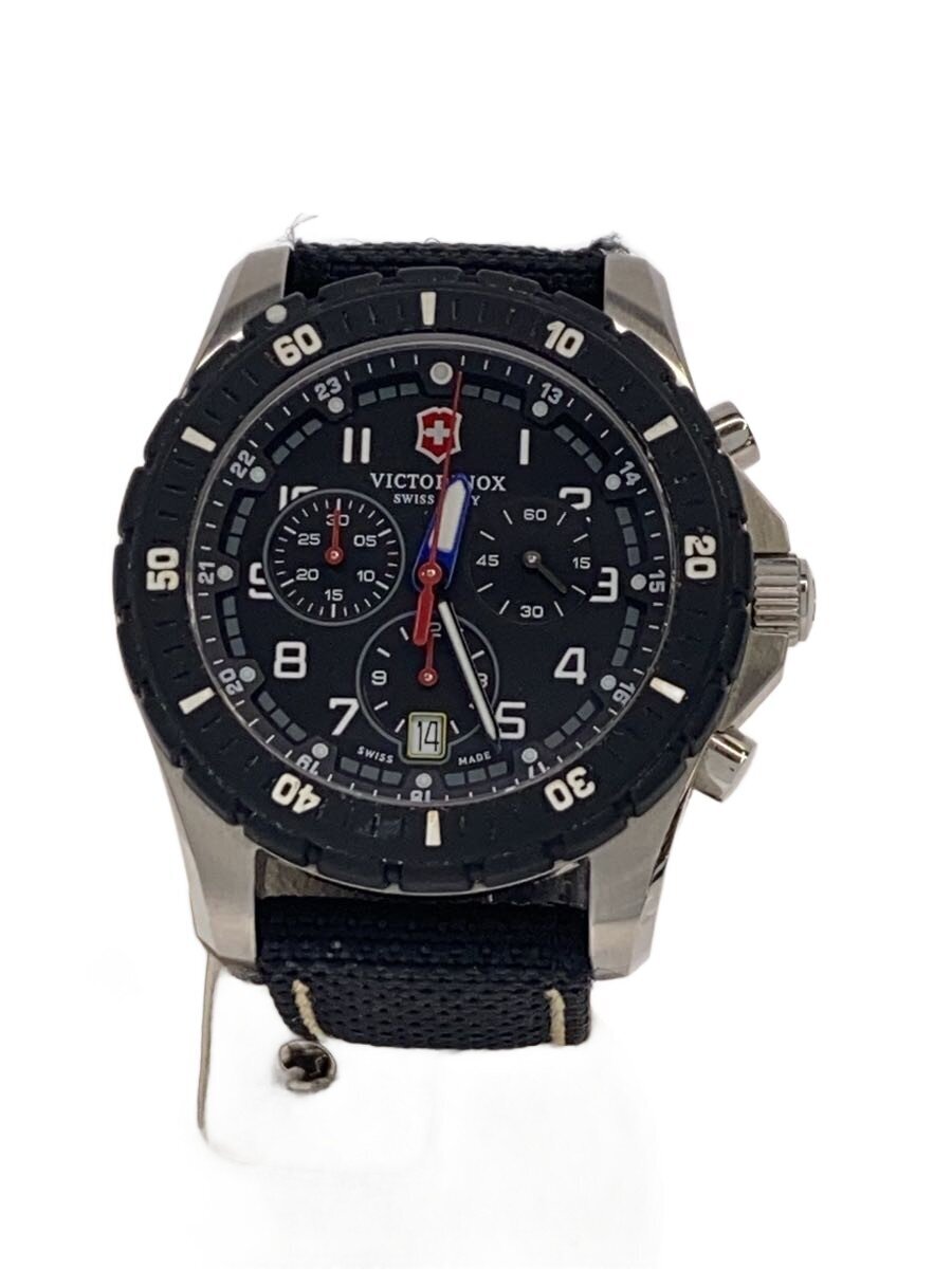 【中古】VICTORINOX◆クォーツ腕時計/アナログ/キャンバス/BLK/BLK/241678【服飾雑貨他】