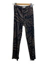 【中古】PLEATS PLEASE ISSEY MIYAKE◆ボトム/4/ポリエステル/BRW/総柄/PP33-JF744【レディースウェア】