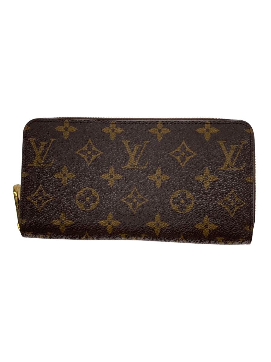 【中古】LOUIS VUITTON◆2)ジッピー・ウォレット_モノグラム・キャンバス_コクリコ/PVC/BRW/レディース【服飾雑貨他】