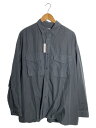 【中古】Graphpaper◆22SS Garment Dyed Poplin Fatigue Shirt シャツ/GRY/GM221-50063【メンズウェア】