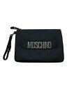 【中古】MOSCHINO◆キルティング/メタルロゴ/セカンドバッグ/レザー/ブラック【バッグ】(4)
