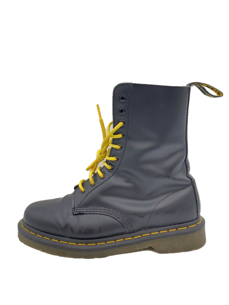 【中古】Dr.Martens◆レースアップブーツ/UK7/BLK/1490/10ホール/STANDARD FIT【シューズ】