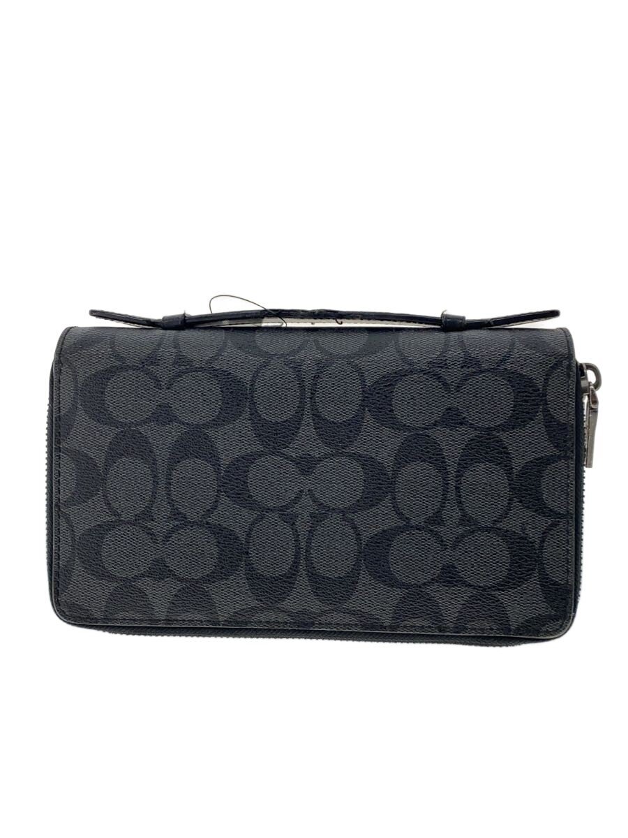 【中古】COACH◆/レザー/BLK/総柄/93504【バッグ】