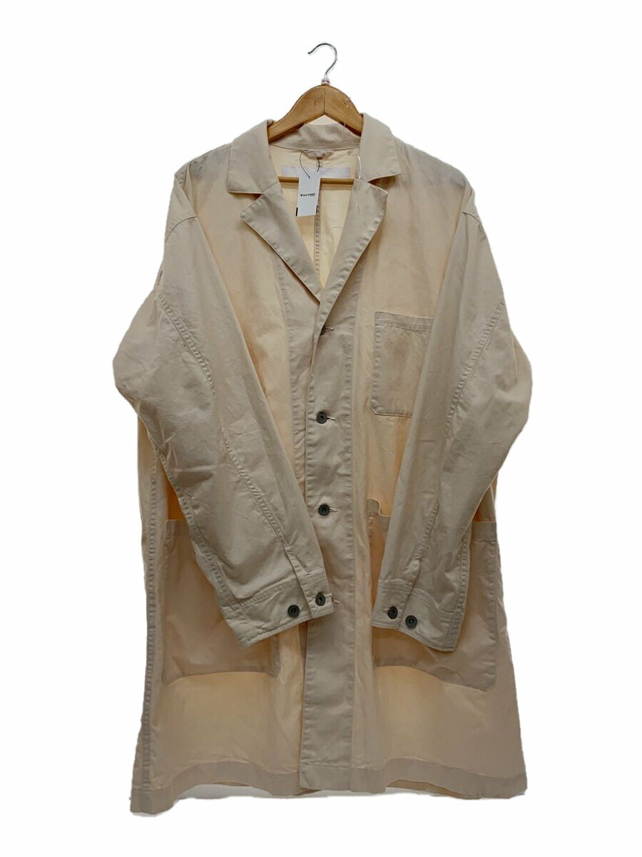 【中古】NEIGHBORHOOD◆24ss/BW.SHOP COAT/ショップコート/L/コットン/WHT/241SPNH-JKM02/エリ汚れ有【メンズウェア】