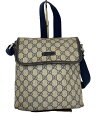 【中古】GUCCI◆ショルダーバッグ_GGプラス/PVC/BRW【バッグ】
