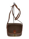 【中古】CELINE◆ショルダーバッグ/マカダム柄/--/BRW/総柄【バッグ】