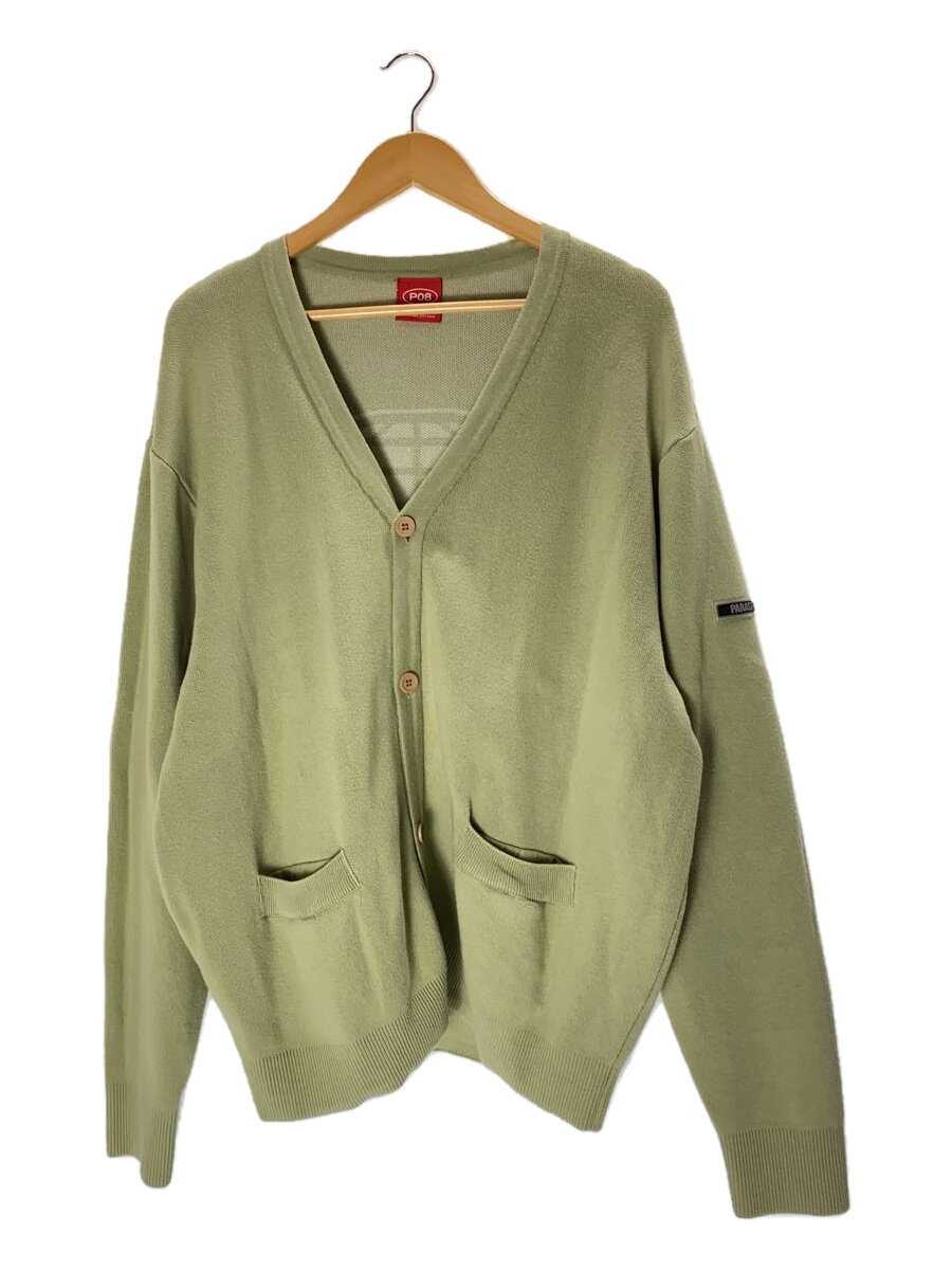 【中古】Paragraph◆Oversized Cardigan/オーバーサイズカーディガン/FREE/コットン/グリーン【メンズウェア】