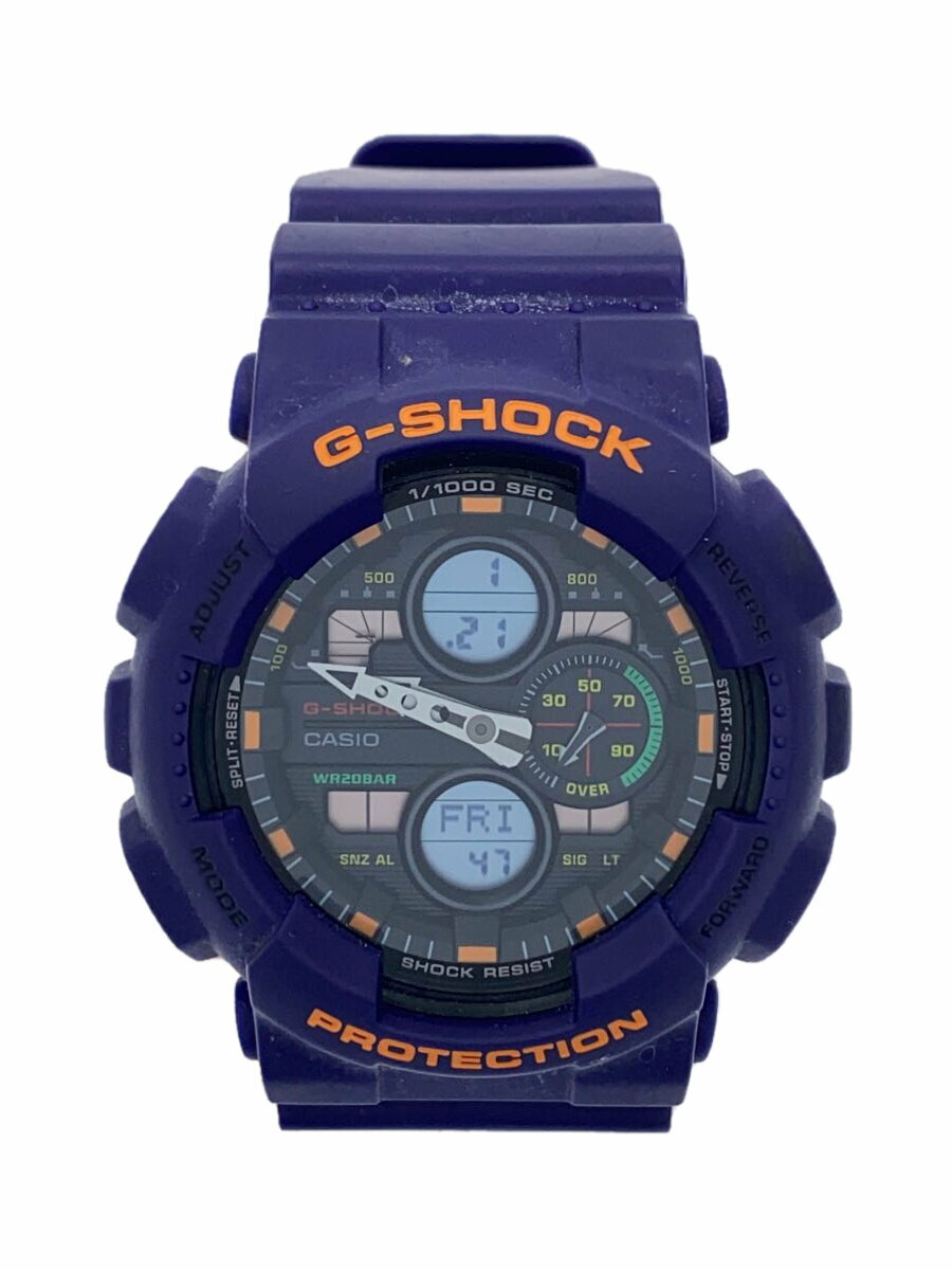 【中古】CASIO◆クォーツ腕時計・G-SHOCK/デジアナ/BLK/PUP//【服飾雑貨他】