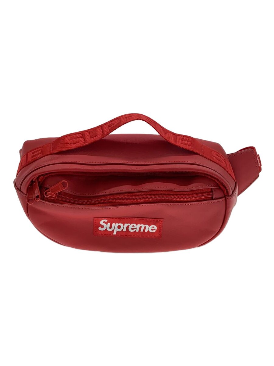 SUPREME - 【中古】Supreme◆ウエストバッグ/レザー/RED//【バッグ】